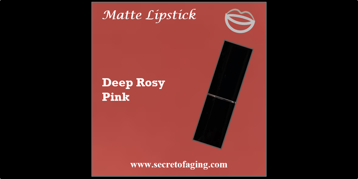 Deep Rosy Pink Matte Lipstick by Secret of Aging