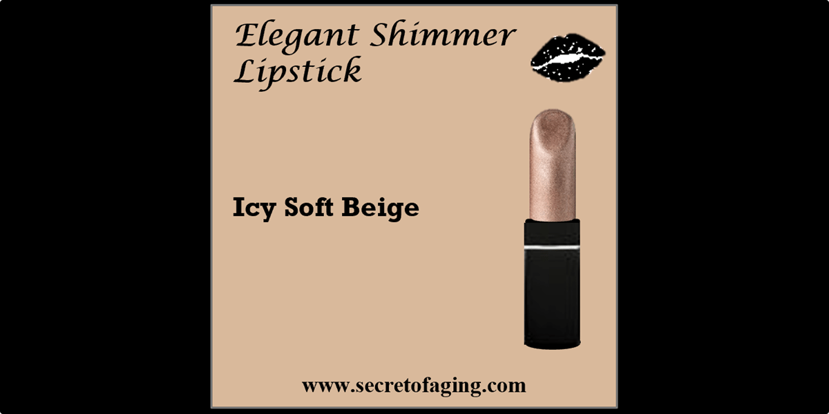 Icy Soft Beige Elegant Shimmer Lipstick by Secret of Aging