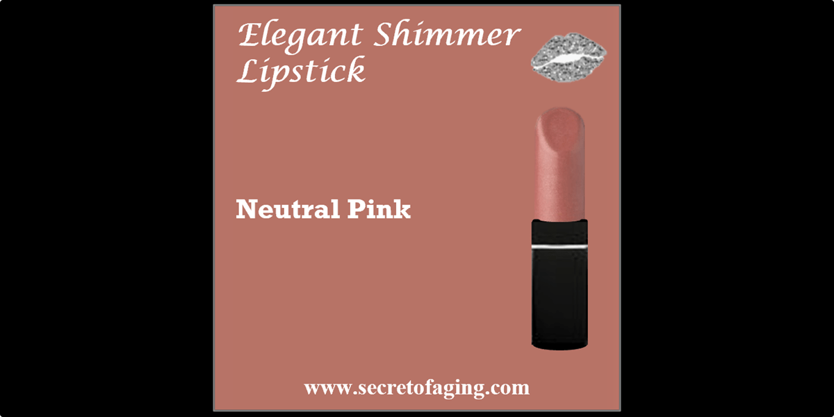 Neutral Pink Elegant Shimmer Lipstick by Secret of Aging