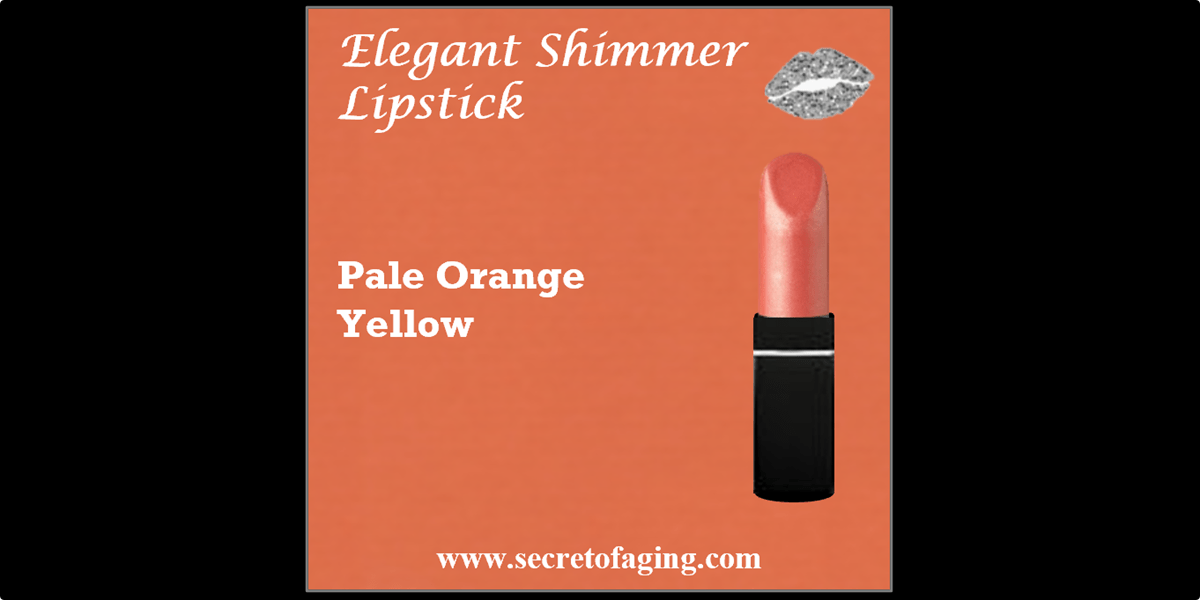 Pale Orange Yellow Elegant Shimmer Lipstick by Secret of Aging