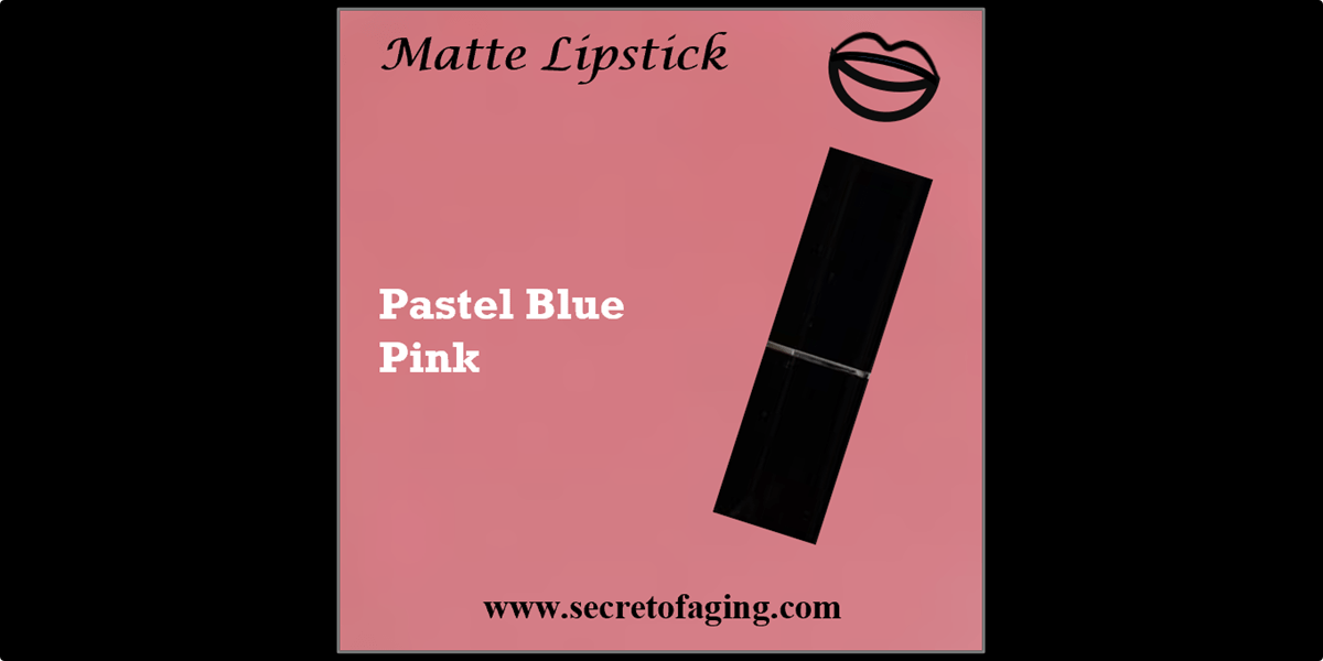 Pastel Blue Pink Matte Lipstick by Secret of Aging