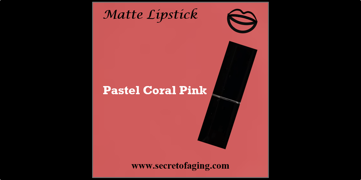 Pastel Coral Pink Matte Lipstick by Secret of Aging