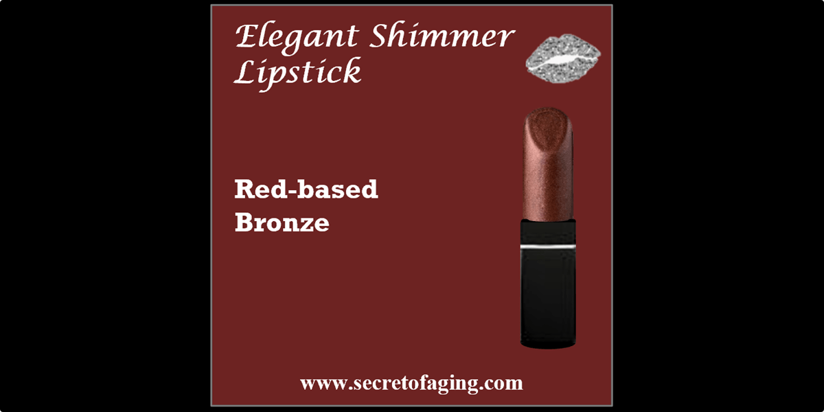 Red-based Bronze Elegant Shimmer Lipstick by Secret of Aging
