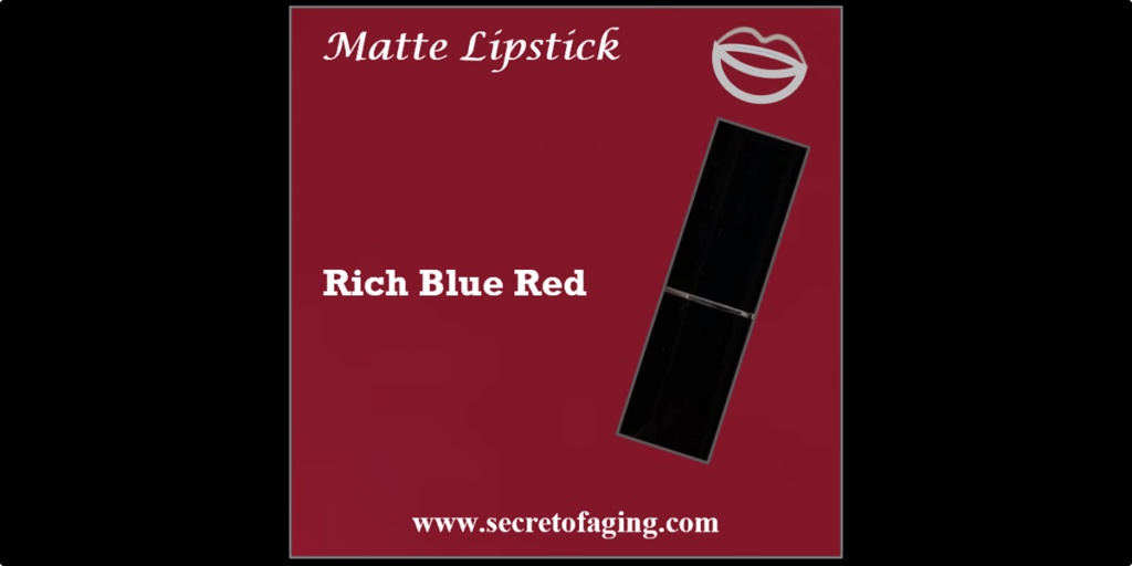 Rich Blue Red Matte Lipstick by Secret of Aging