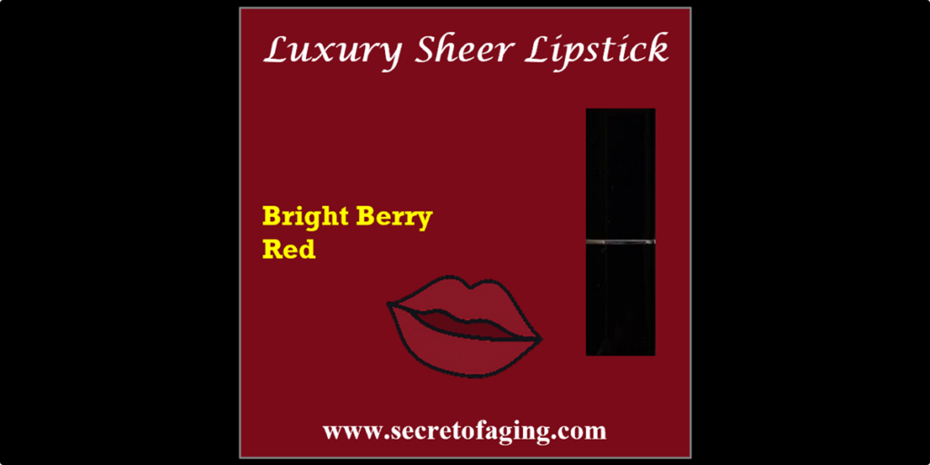 Bright Berry Red Luxury Sheer Lipstick by Secret of Aging