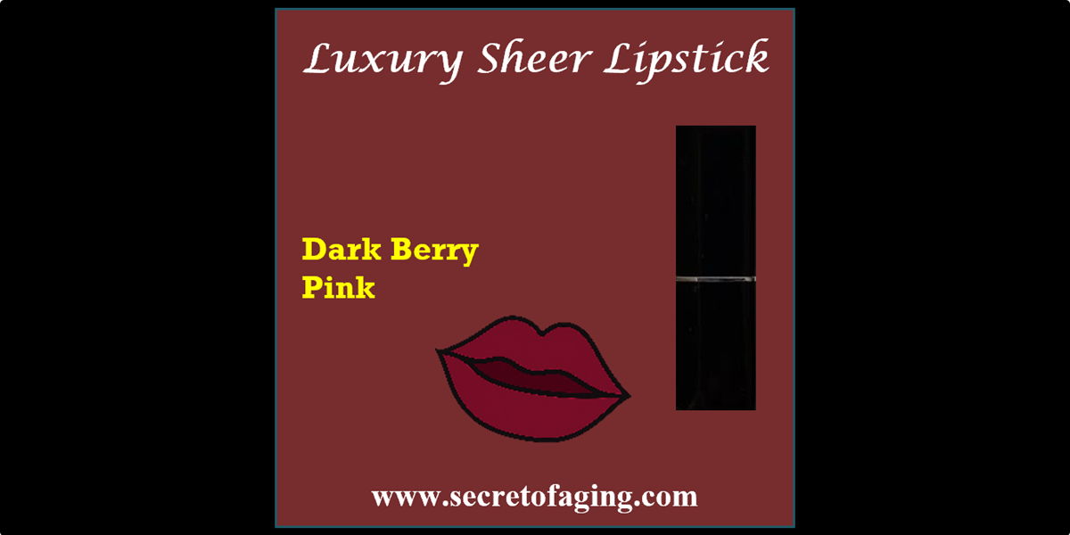 Dark Berry Pink Luxury Sheer Lipstick by Secret of Aging