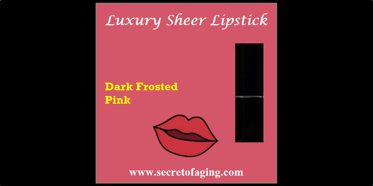 Dark Frosted Pink Luxury Sheer Lipstick by Secret of Aging