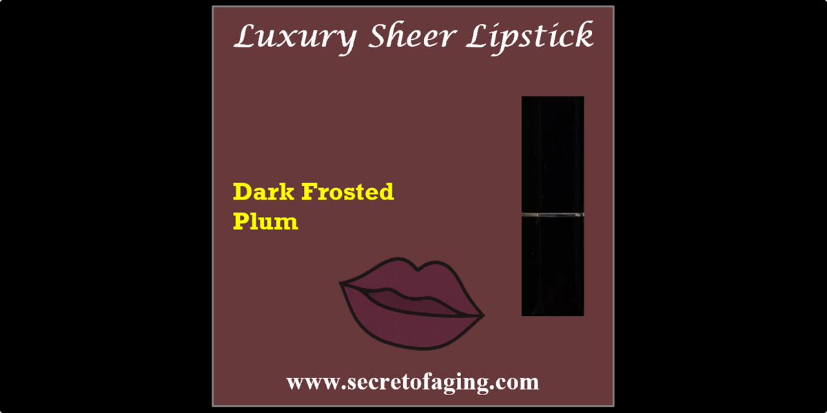 Dark Frosted Plum Luxury Sheer Lipstick by Secret of Aging