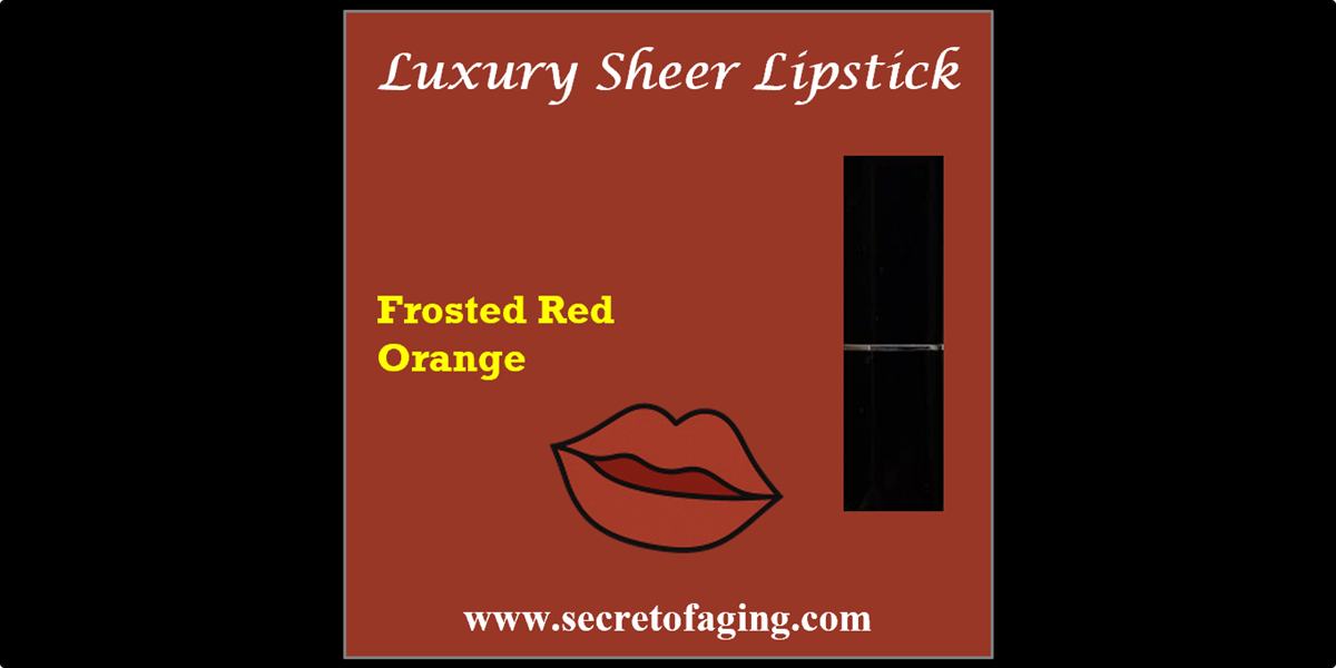 Frosted Red Orange Luxury Sheer Lipstick