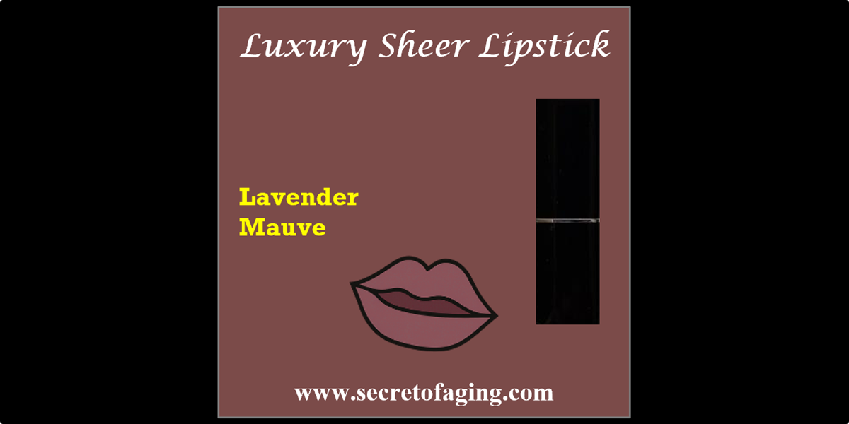 Lavender Mauve Luxury Sheer Lipstick by Secret of Aging