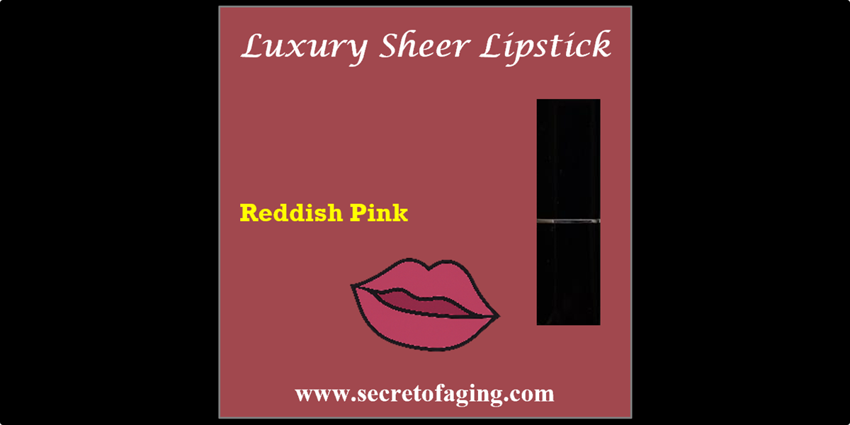 Reddish Pink Luxury Sheer Lipstick by Secret of Aging