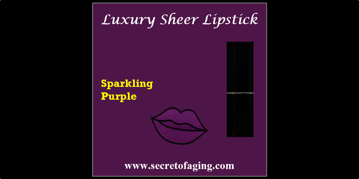 Sparkling Purple Luxury Sheer Lipstick by Secret of Aging