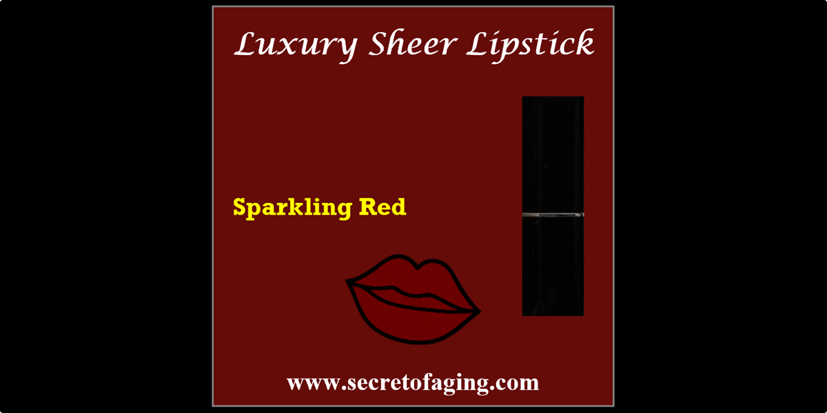 Sparkling Red Luxury Sheer Lipstick by Secret of Aging