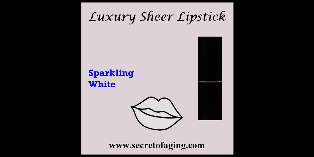 Sparkling White Luxury Sheer Lipstick by Secret of Aging