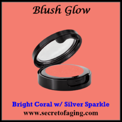 Bright Coral with Silver Sparkle