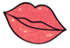 Dark Pink with Gold Shimmer Lip