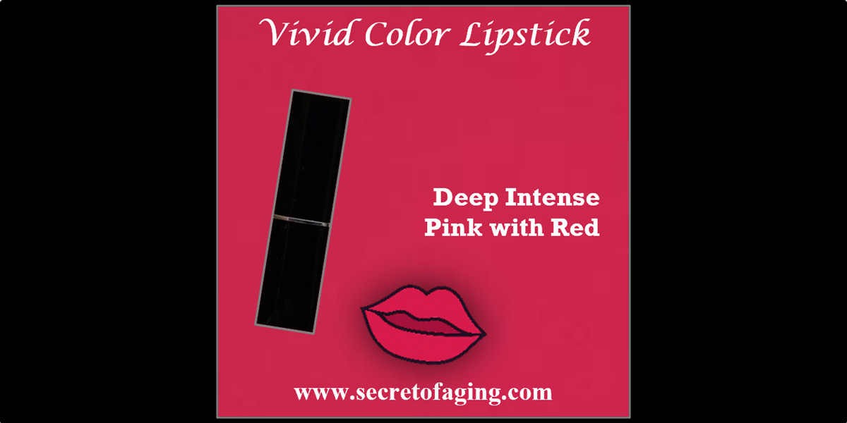Deep Intense Pink with Red Undertone Vivid Color Lipstick