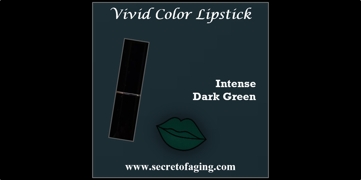Intense Dark Green Vivid Color Lipstick