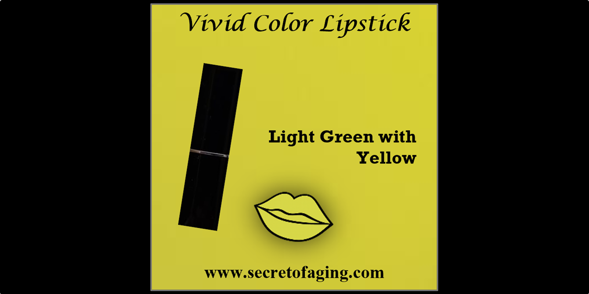 Light Green with Yellow Undertone Vivid Color Lipstick