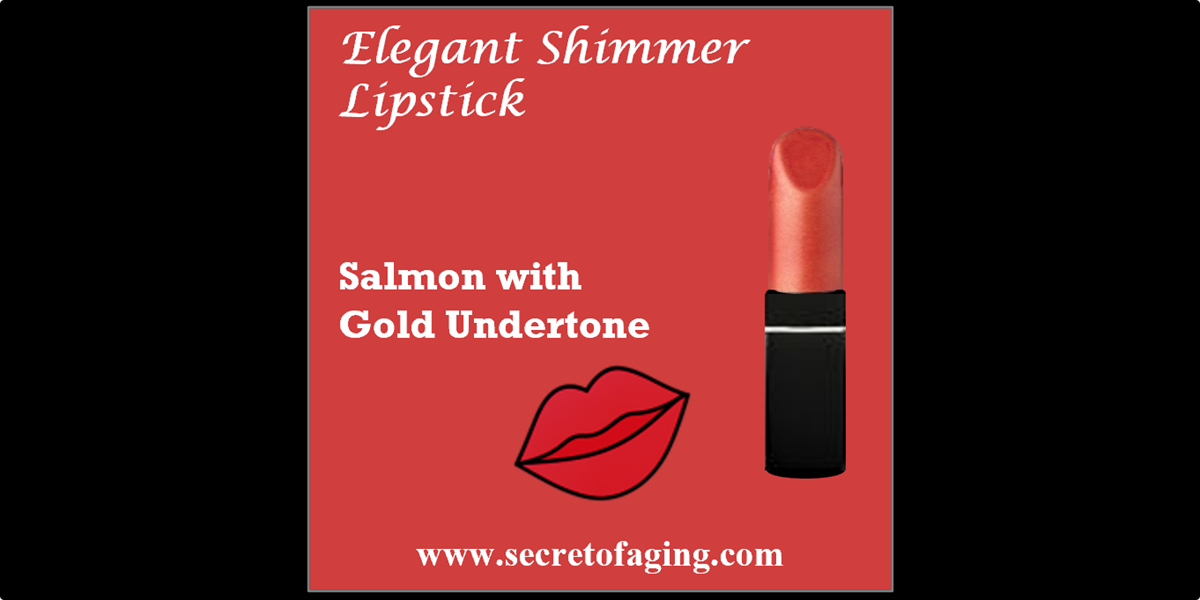 Salmon with Gold Undertone Elegant Shimmer Lipstick