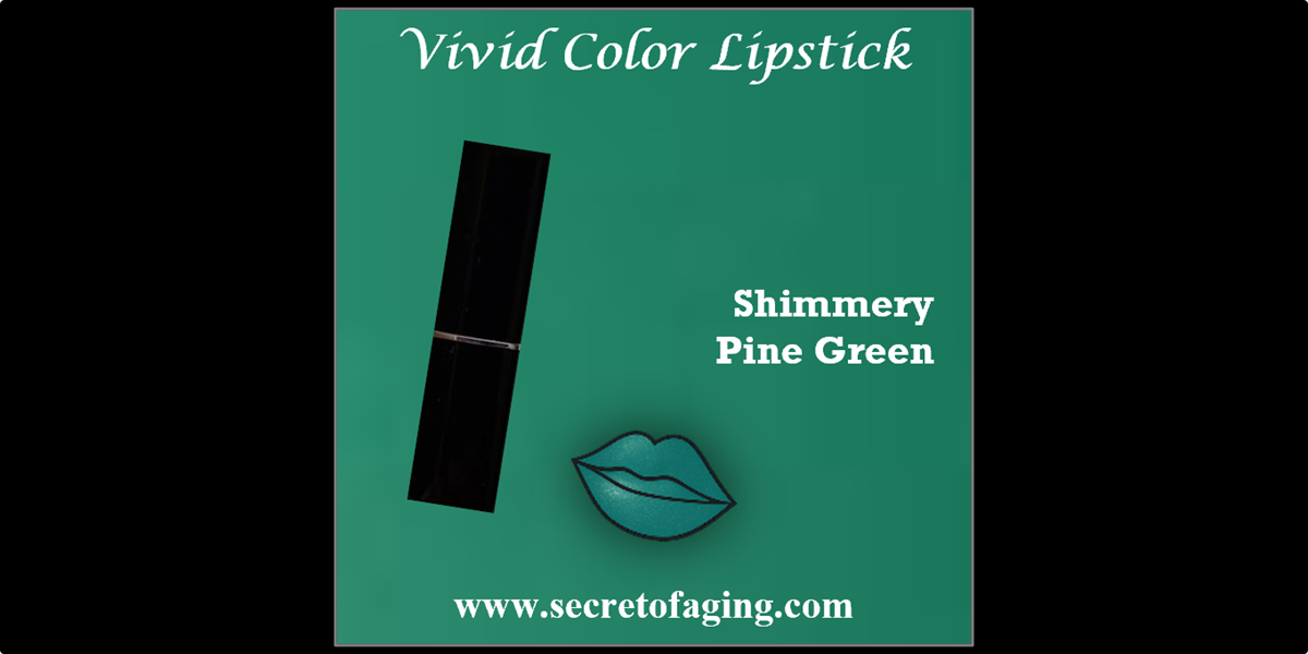 Shimmery Pine Green Vivid Color Lipstick