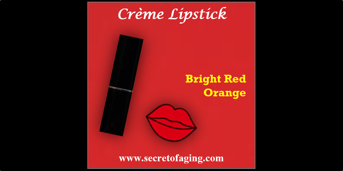 Bright Red Orange Creme Lipstick