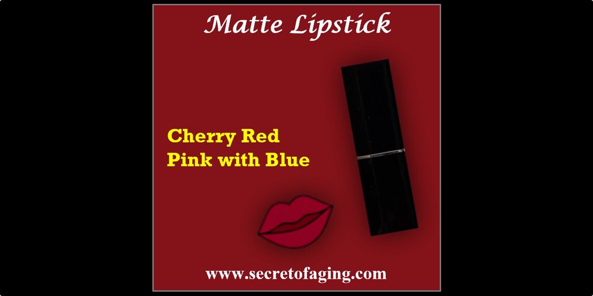 Cherry Red Pink with Blue UT Matte Lipstick