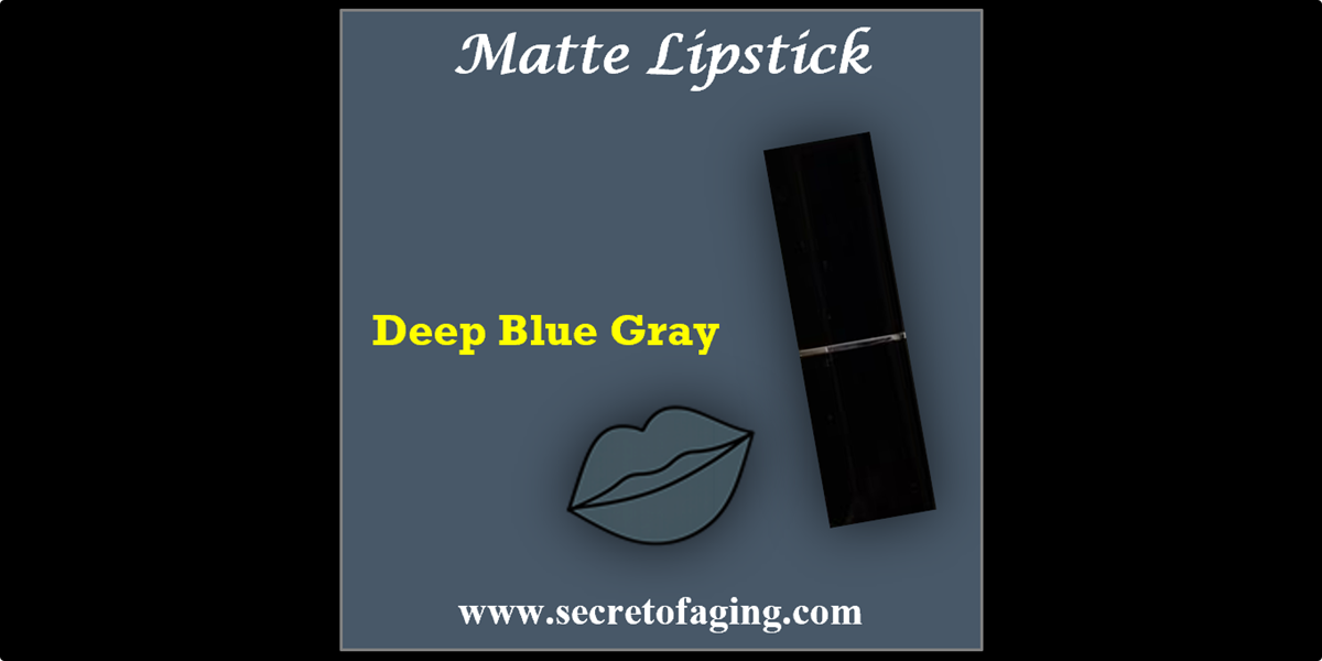 Deep Blue Gray Matte Lipstick