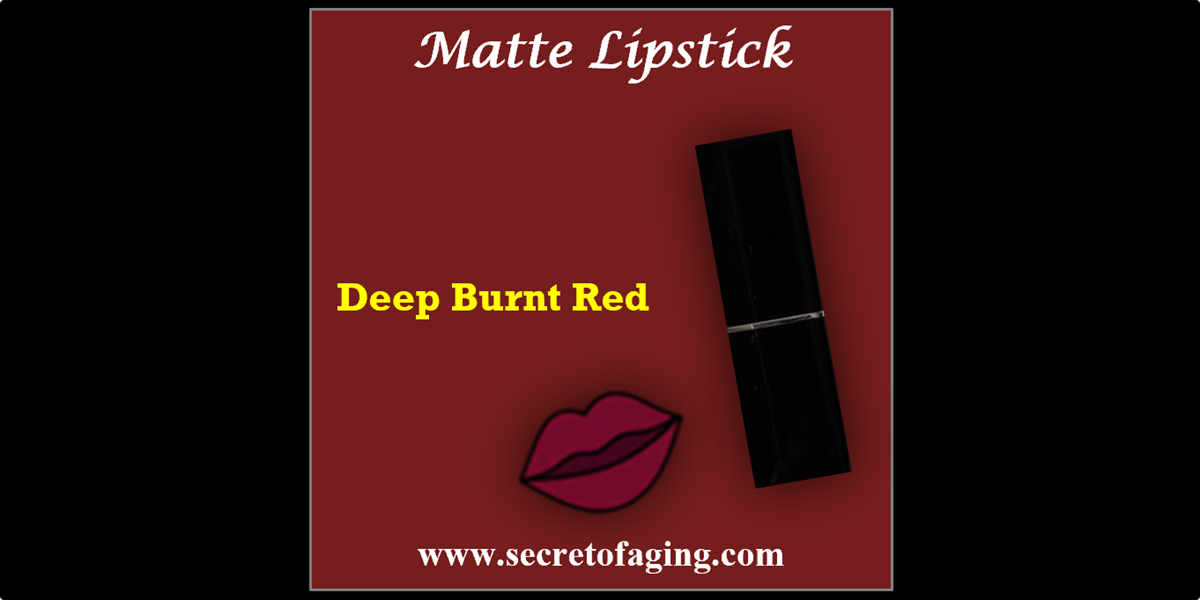 Deep Burnt Red Matte Lipstick