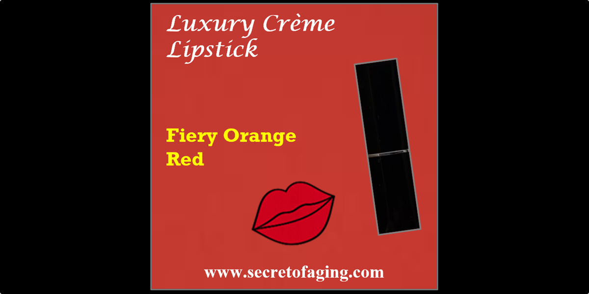 Fiery Orange Red Luxury Creme Lipstick