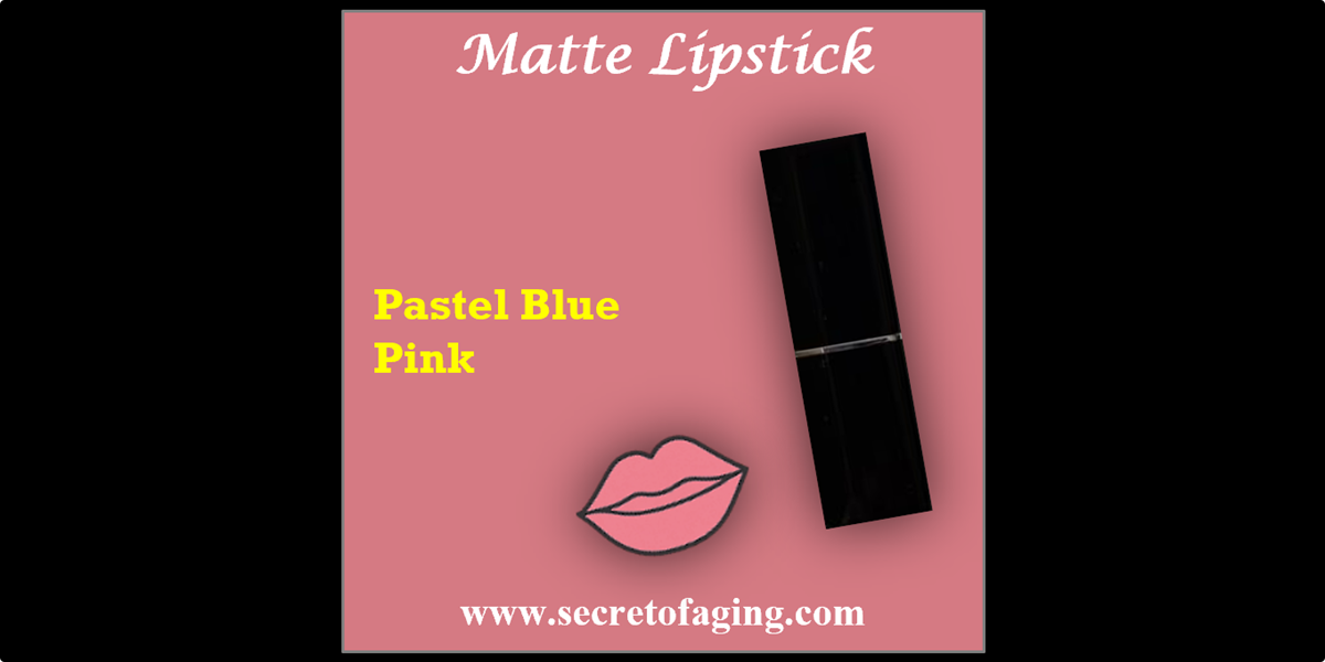 Pastel Blue Pink Matte Lipstick