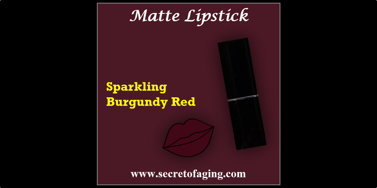 Sparkling Burgundy Red Matte Lipstick