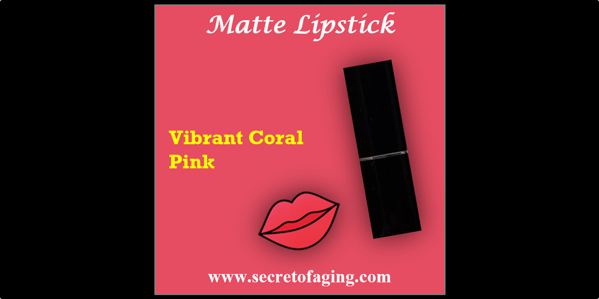 Vibrant Coral Pink Matte Lipstick