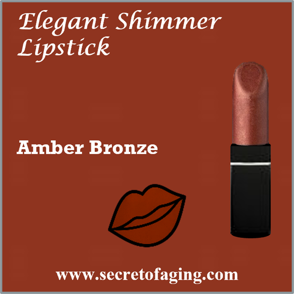 Amber Bronze Elegant Shimmer Lipstick