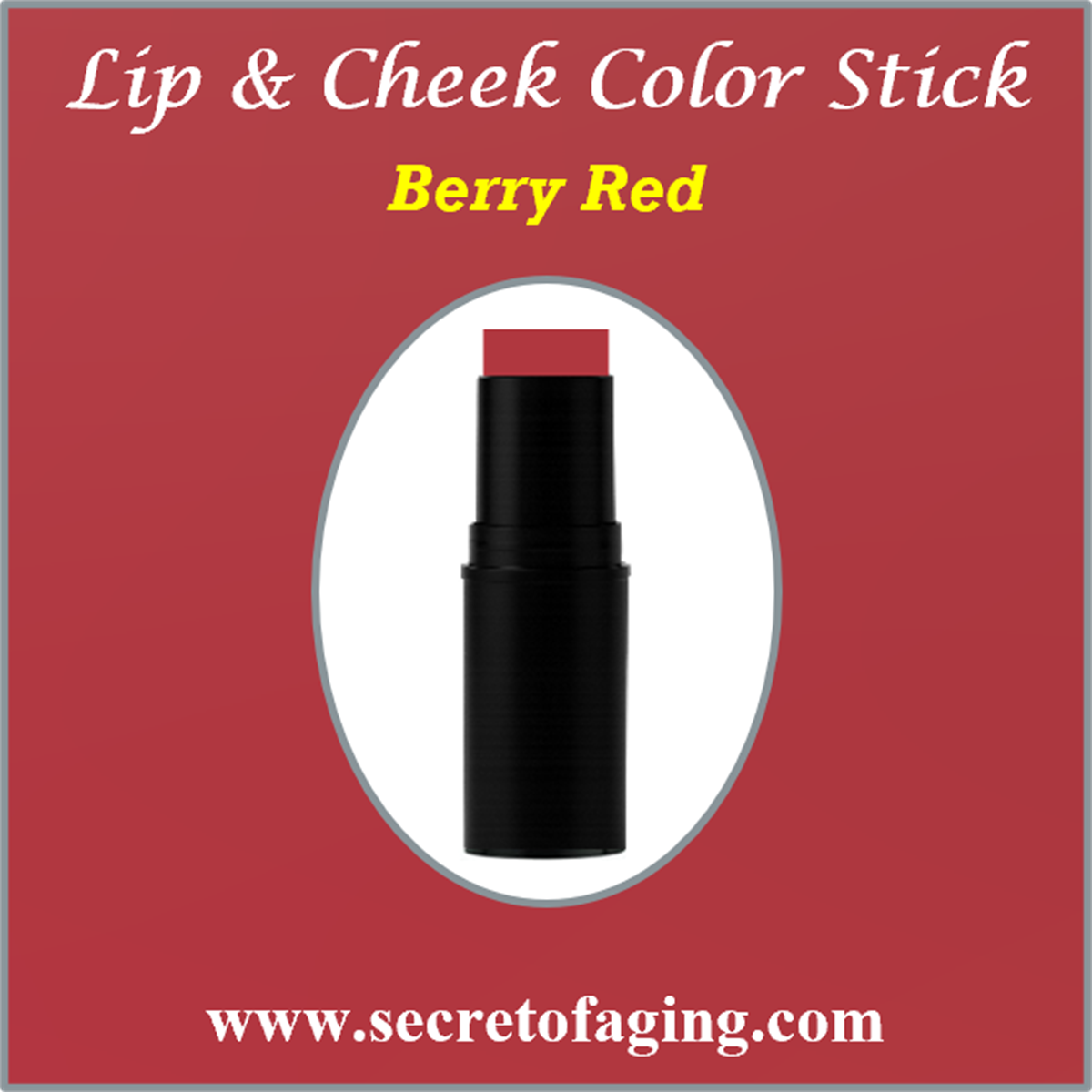 Berry Red Lip and Cheek Color Stick