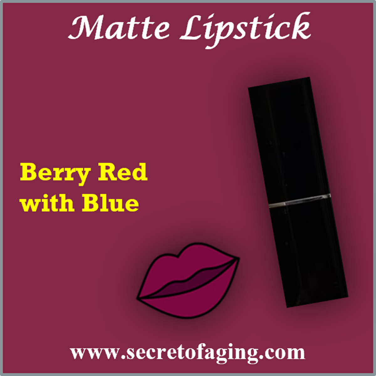 Berry Red with Blue Matte Lipstick
