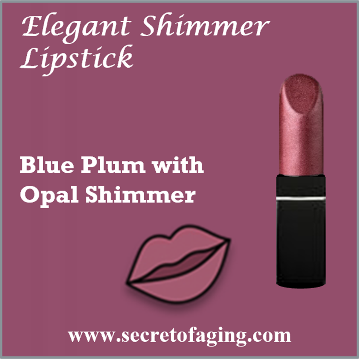 Blue Plum with Opal Shimmer Elegant Shimmer Lipstick