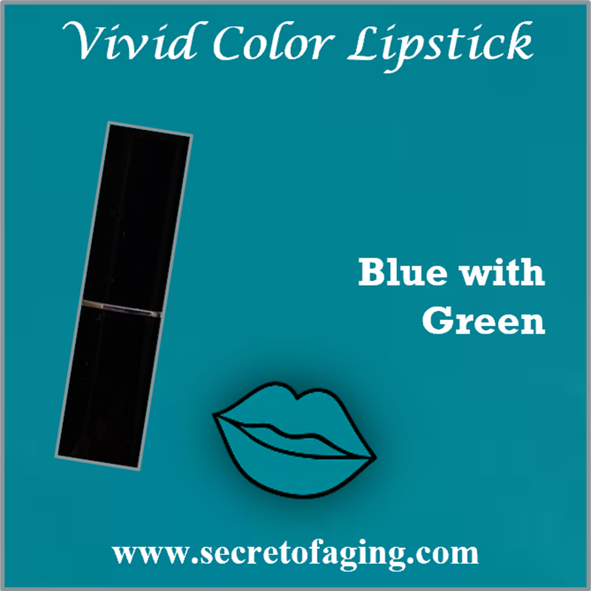 Blue with Green Vivid Color Lipstick