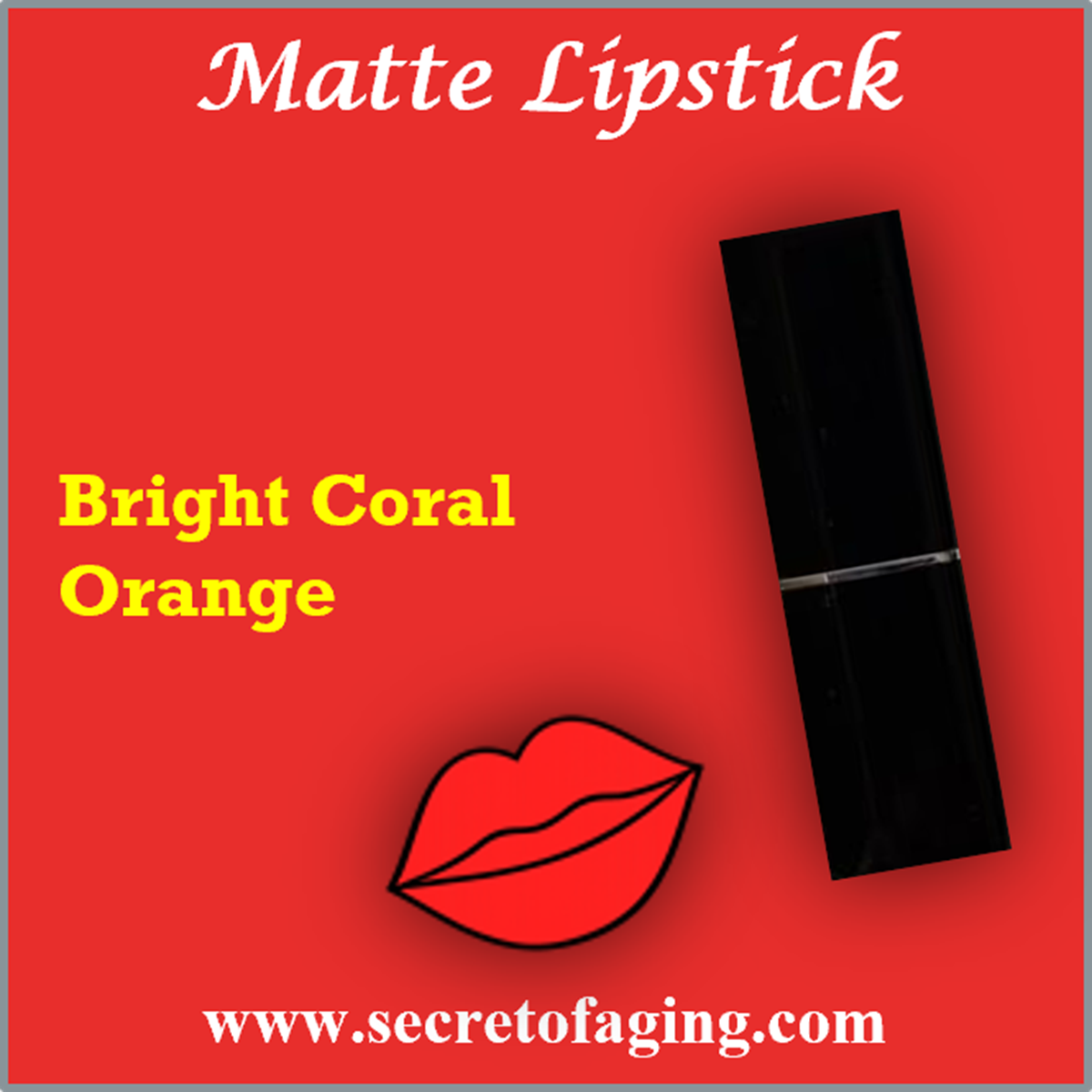 Bright Coral Orange Matte Lipstick