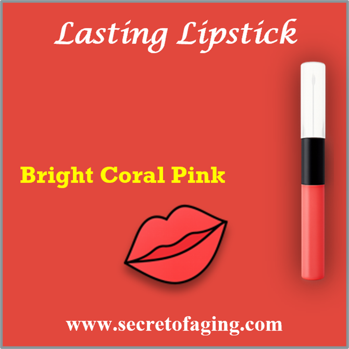 Bright Coral Pink Lasting Lipstick