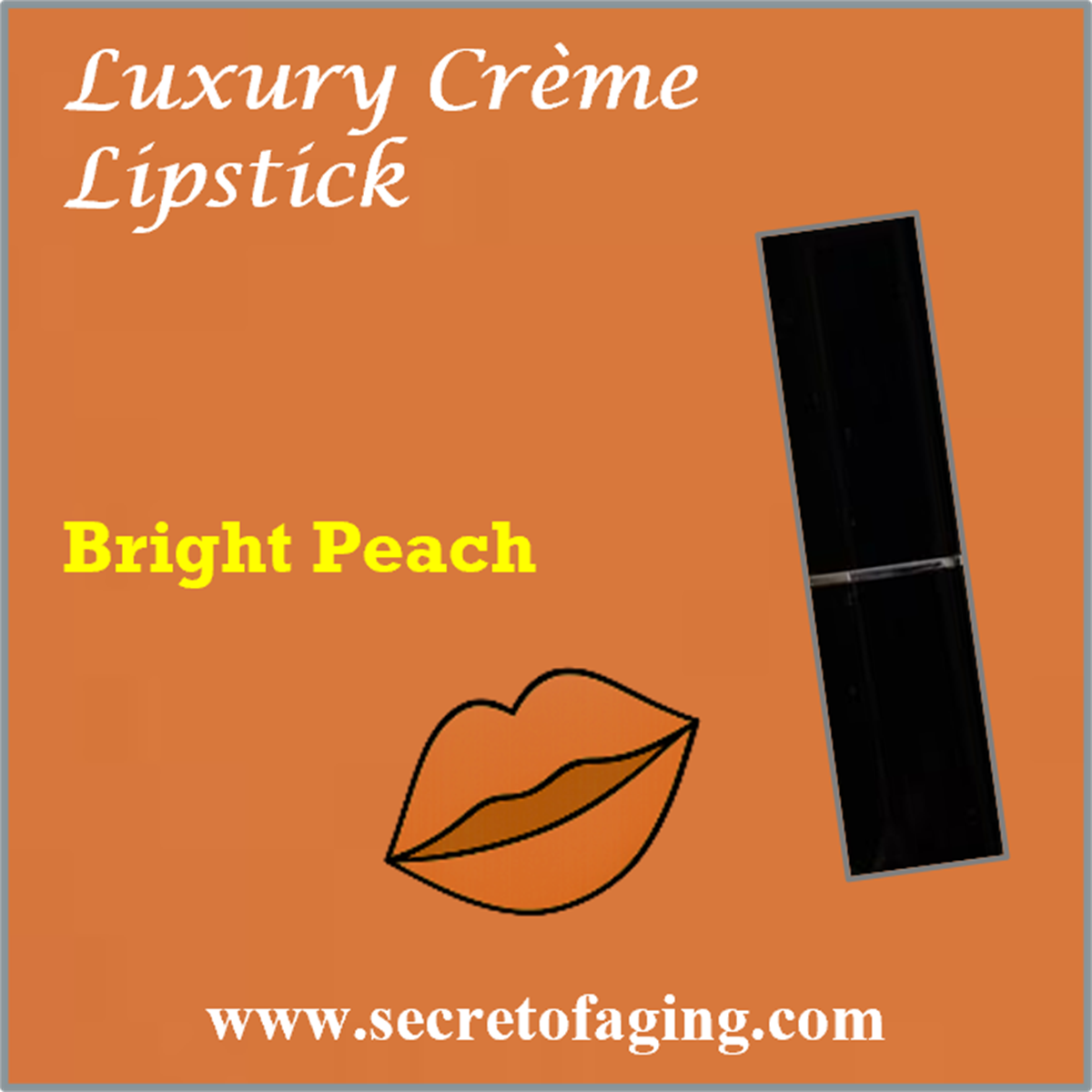 Bright Peach Luxury Creme Lipstick