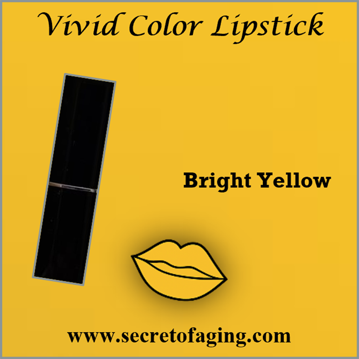 Bright Yellow Vivid Color Lipstick
