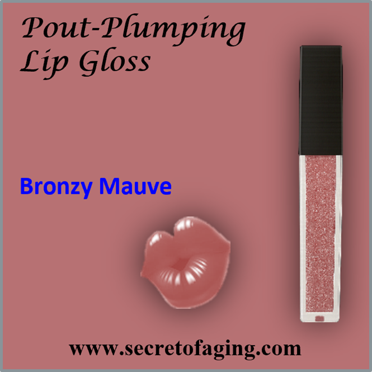 Bronze Mauve Pout-Plumping Lip Gloss