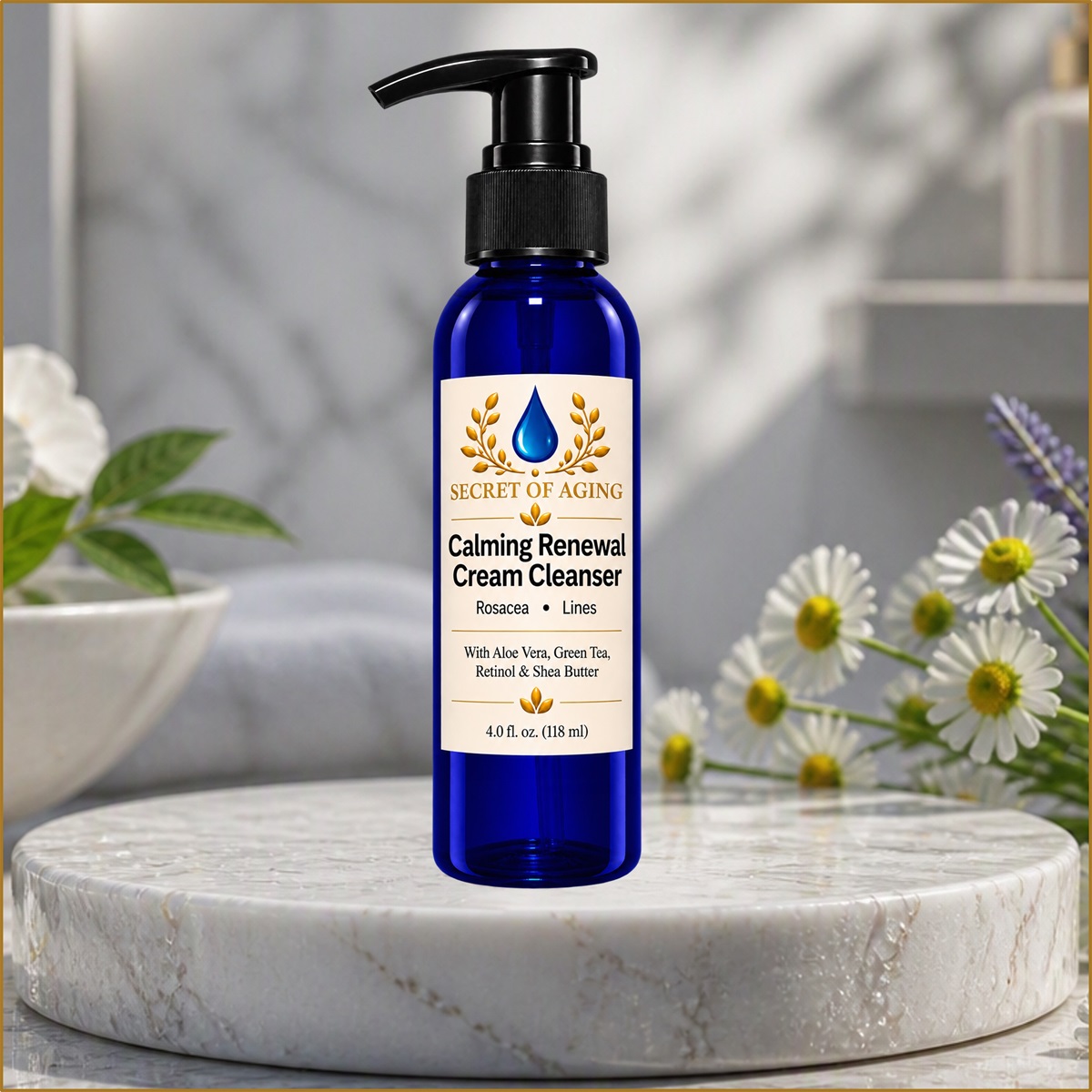 Calming Renewal Cream Cleanser for Rosacea + Lines