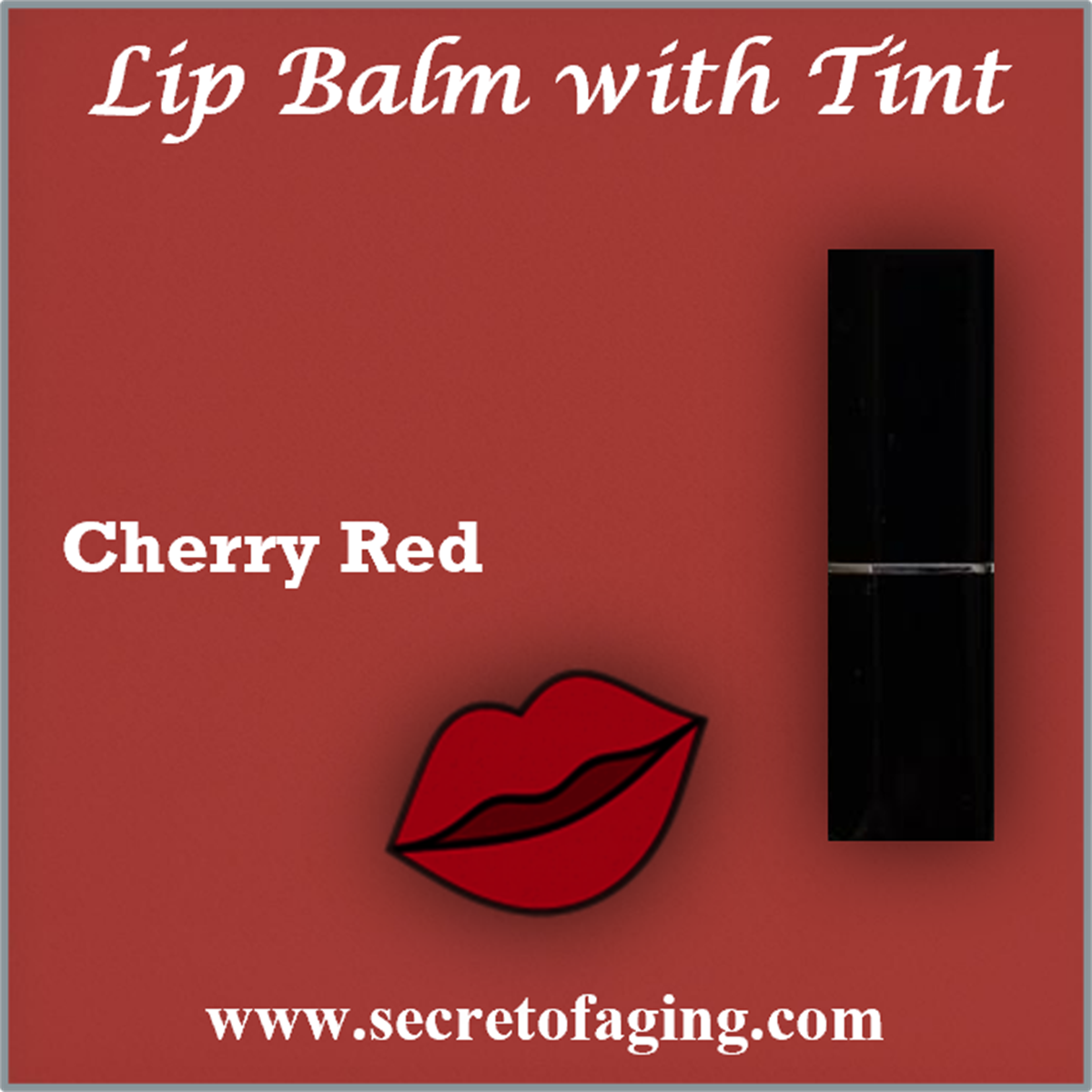 Cherry Red Lip Balm with Tint for soft red lips