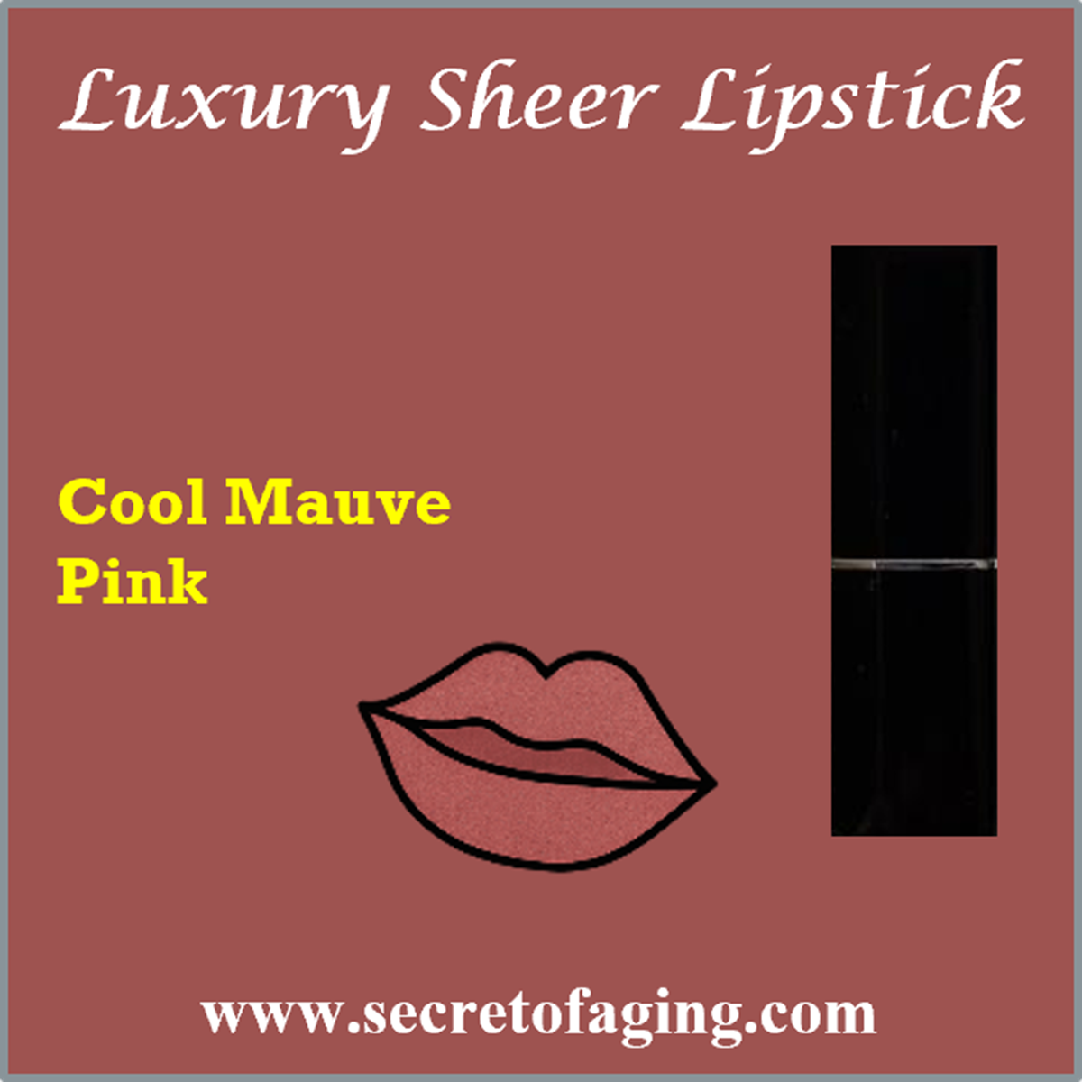 Cool Mauve Pink Luxury Sheer Lipstick