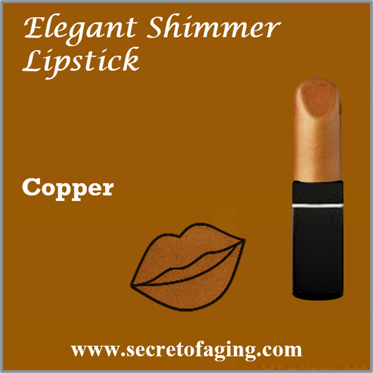 Copper Elegant Shimmer Lipstick