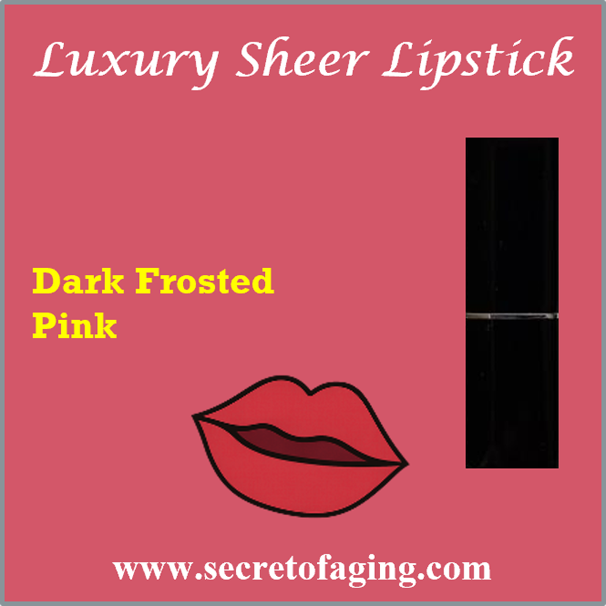 Dark Frosted Pink Luxury Sheer Lipstick
