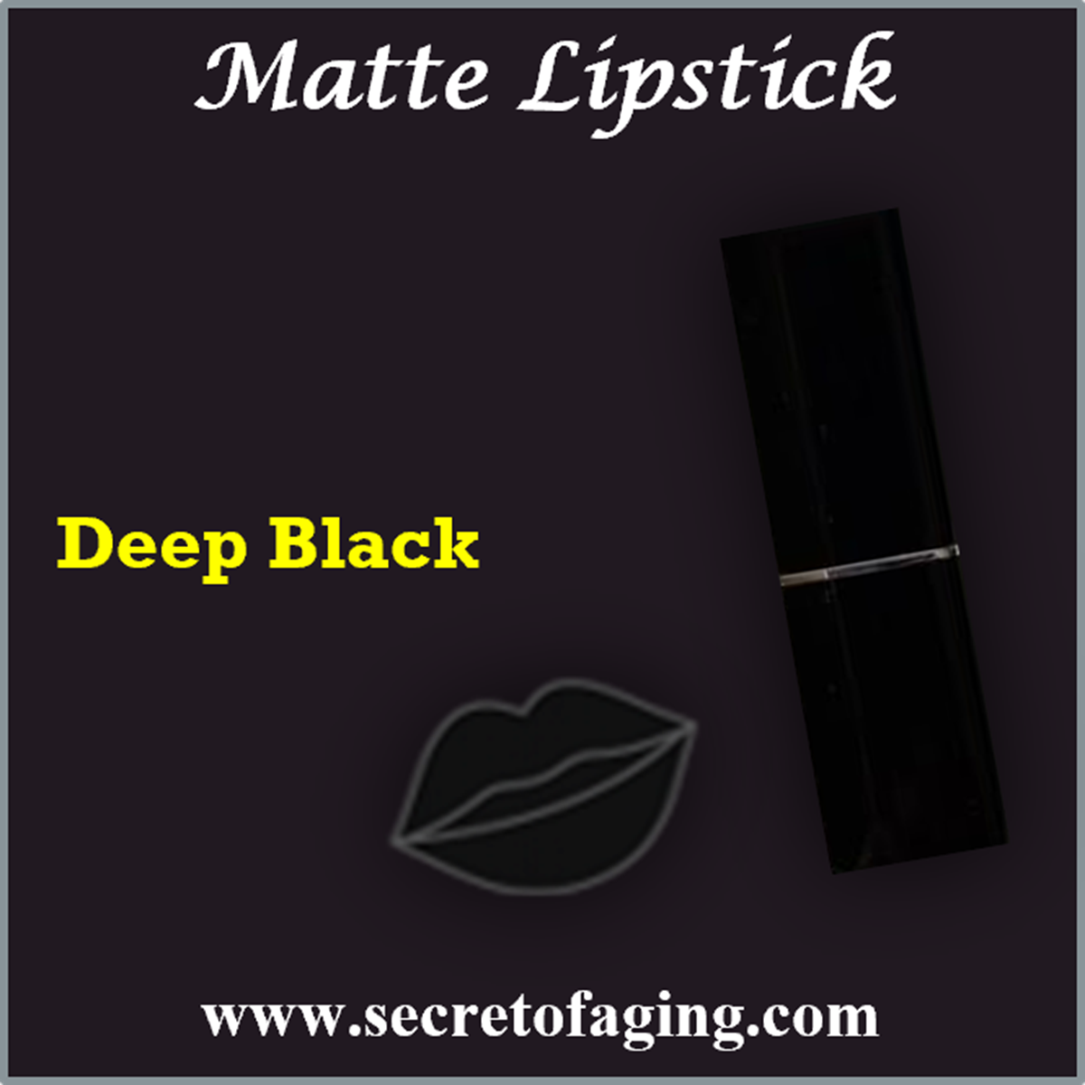 Deep Black Matte Lipstick