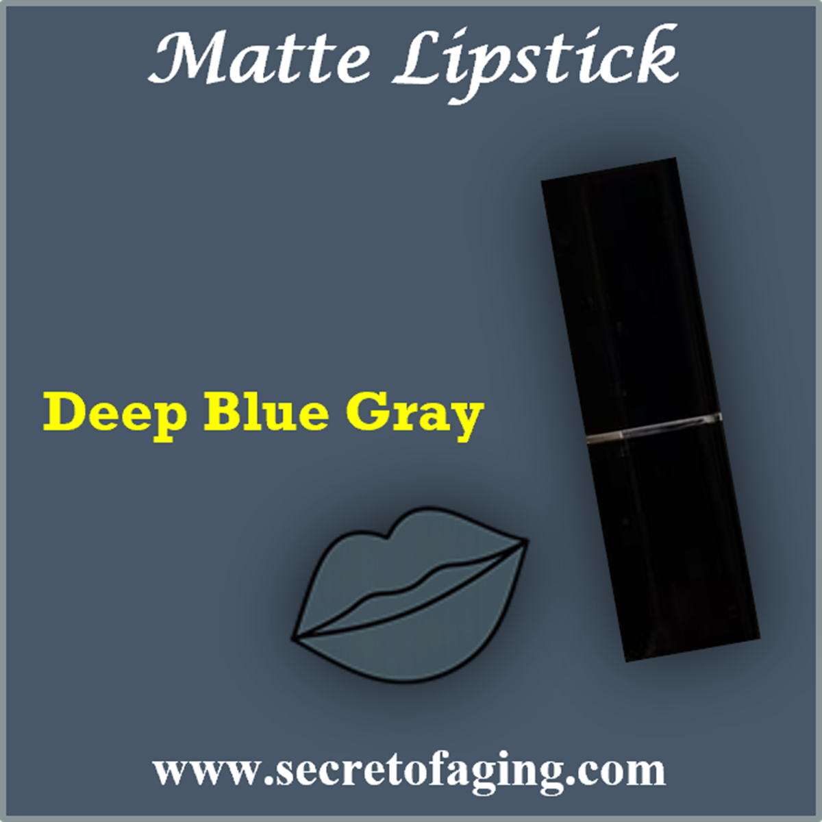 Deep Blue Gray Matte Lipstick